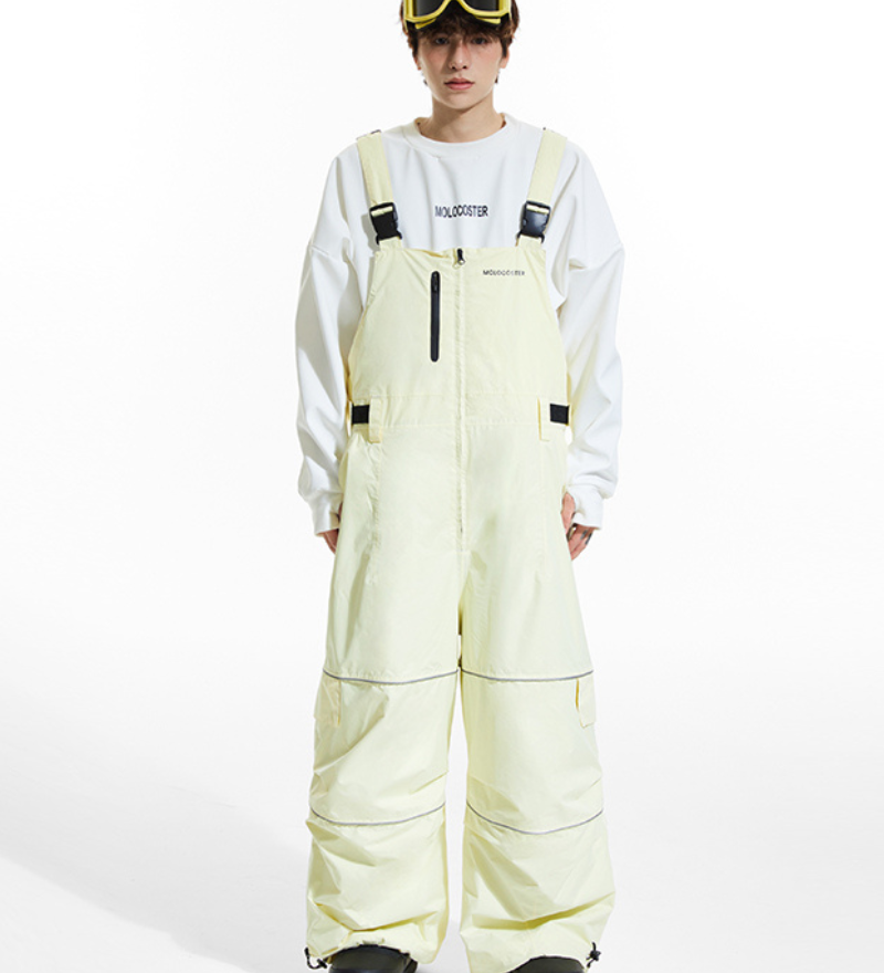 Ski Wear Snowboard Gear Reflective Stripe Ski Bibs - Unisex