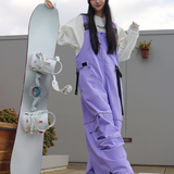 Ski Wear Snowboard Gear Reflective Stripe Ski Bibs - Unisex