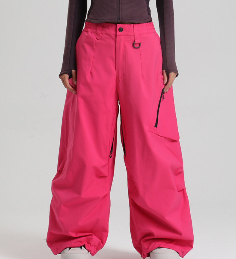 Ski Wear Snowboard Gear Cargo Baggy Snow Pants -Unisex