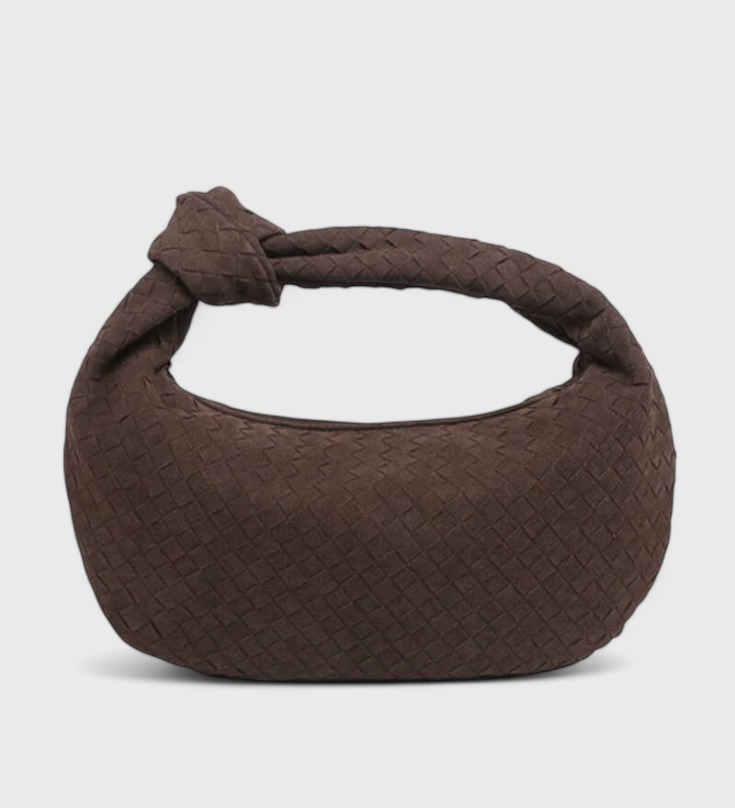 Lila Srednja Torba Woven s Detaljem Čvora