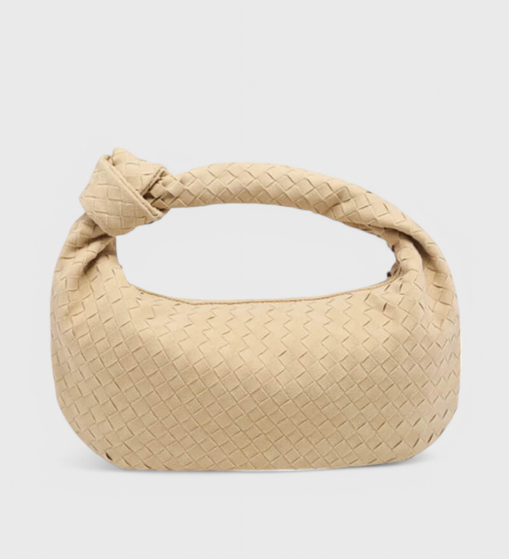 Lila Srednja Torba Woven s Detaljem Čvora