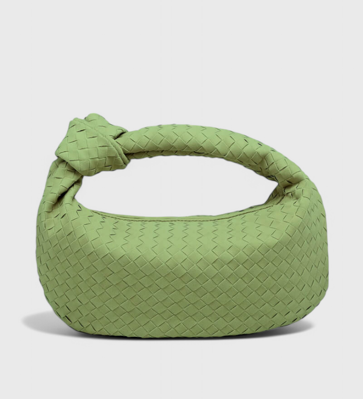 Lila Srednja Torba Woven s Detaljem Čvora