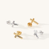 Santa Teresa Cross Stud Earrings