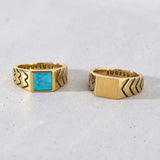 Porto Santo Signet Ring with Turquoise
