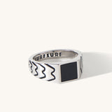 Porto Santo Signet Ring with Black Onyx