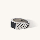 Porto Santo Signet Ring with Black Onyx