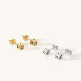 Bukit Cube Stud Earrings