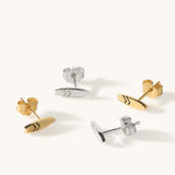 Waxed Stud Earrings