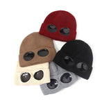 Aviator Sunglasses Knitted Futuristic Hat