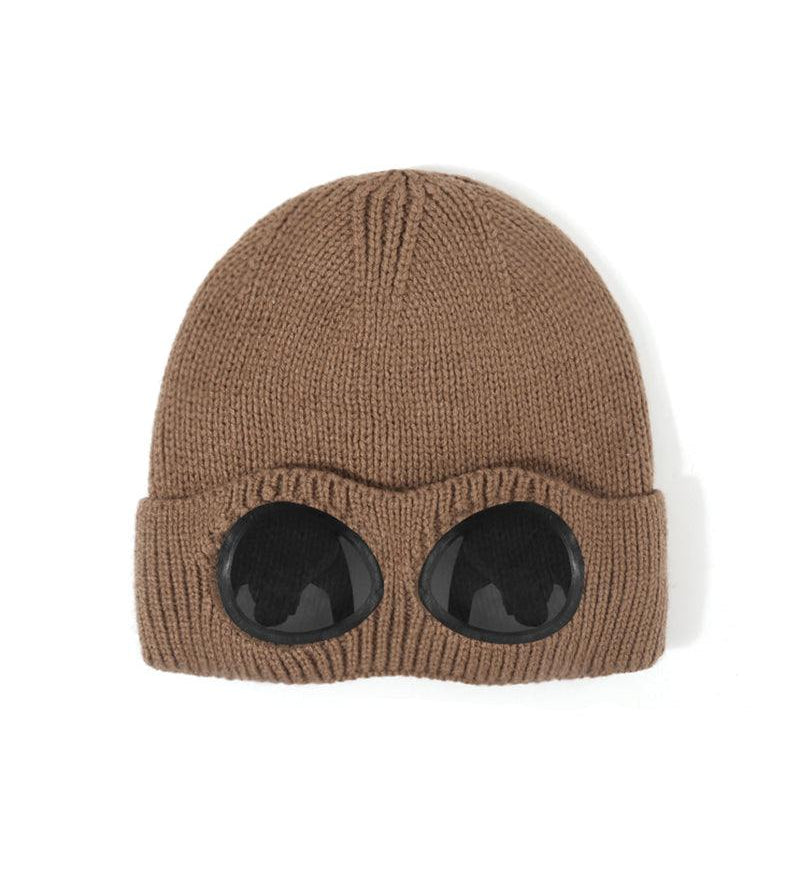 Aviator Sunglasses Knitted Futuristic Hat