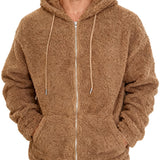 Pearson OBM Men's Plush Winter Thickened Casual Outerwear Fashion High-Quality Zipper Hoodie