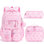 Fimibuke 3PCS Backpack for School,Waterproof Bookbag Set with Lunch Box & Pencil Case,School Bag for Elementary Middle School,Back to School Gift,Birthday'S Gift,Back to School Shopping,Travel Essentials