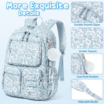 Fimibuke 3PCS Backpack for School,Waterproof Bookbag Set with Lunch Box & Pencil Case,School Bag for Elementary Middle School,Back to School Gift,Birthday'S Gift,Back to School Shopping,Travel Essentials
