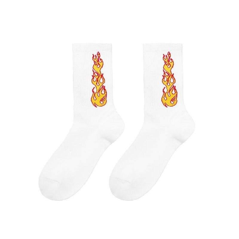 Burning On Fire Socks