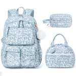 Fimibuke 3PCS Backpack for School,Waterproof Bookbag Set with Lunch Box & Pencil Case,School Bag for Elementary Middle School,Back to School Gift,Birthday'S Gift,Back to School Shopping,Travel Essentials
