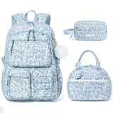 Fimibuke 3PCS Backpack for School,Waterproof Bookbag Set with Lunch Box & Pencil Case,School Bag for Elementary Middle School,Back to School Gift,Birthday'S Gift,Back to School Shopping,Travel Essentials
