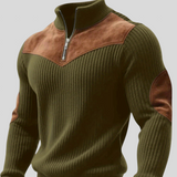 Kortez – Ležerni Pleteni Pulover s Poluzipom