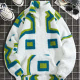 1pc Double-sided Plush Mid-high Neck Zip-up Pullover Jacket, Casual Sport Sweatshirt Jacket, Soft and Comfortable Fabric, Warm and Breathable