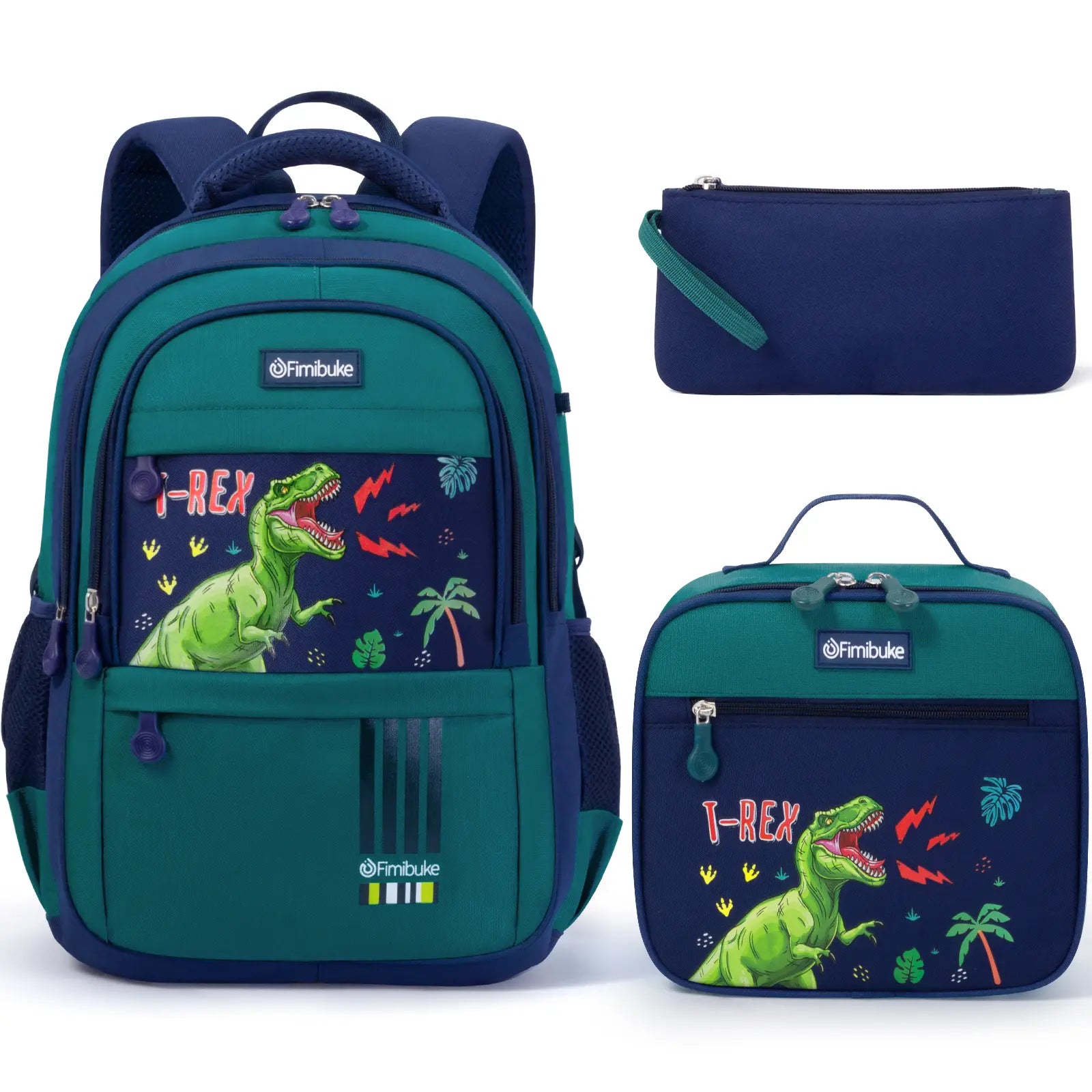 Fimibuke 3PCS Backpack for School,Waterproof Bookbag Set with Lunch Box & Pencil Case,School Bag for Elementary Middle School,Back to School Gift,Birthday'S Gift,Back to School Shopping,Travel Essentials