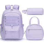 Fimibuke 3PCS Backpack for School,Waterproof Bookbag Set with Lunch Box & Pencil Case,School Bag for Elementary Middle School,Back to School Gift,Birthday'S Gift,Back to School Shopping,Travel Essentials
