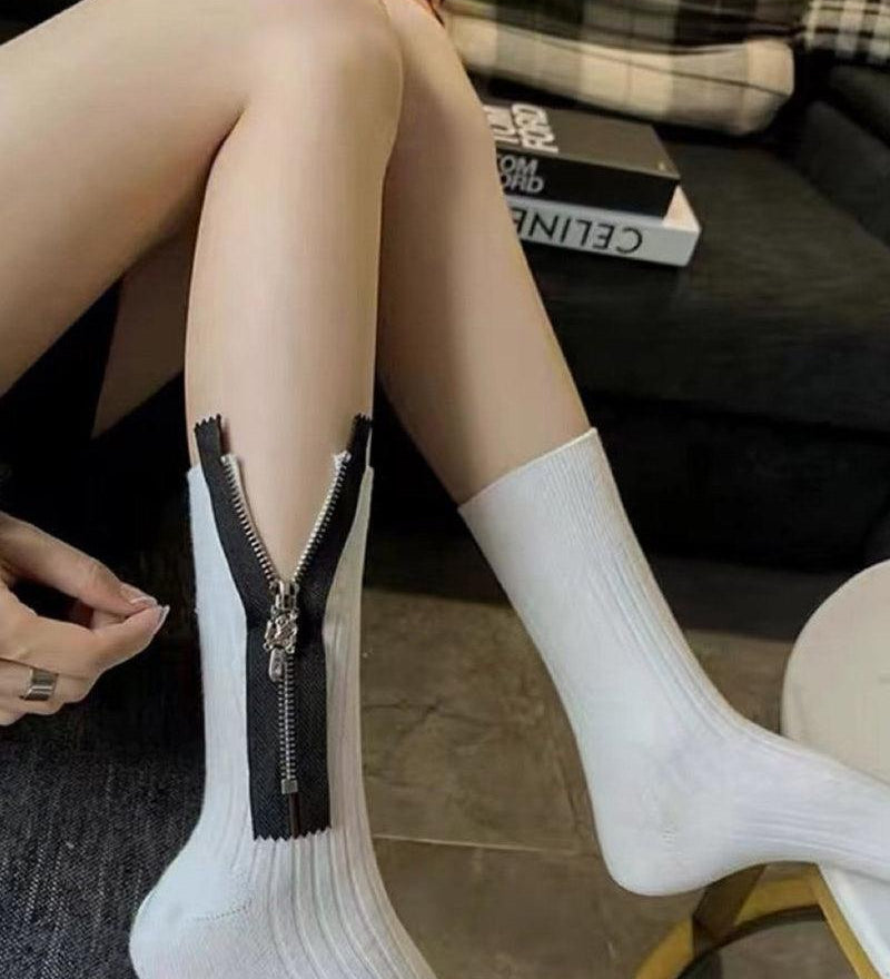 Japanese Style Sword Zipper Sports Socks