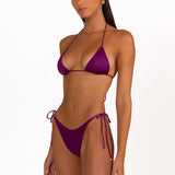 EBONI Plum Caspia - Tie Side Bikini Bottoms