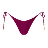 EBONI Plum Caspia - Tie Side Bikini Bottoms